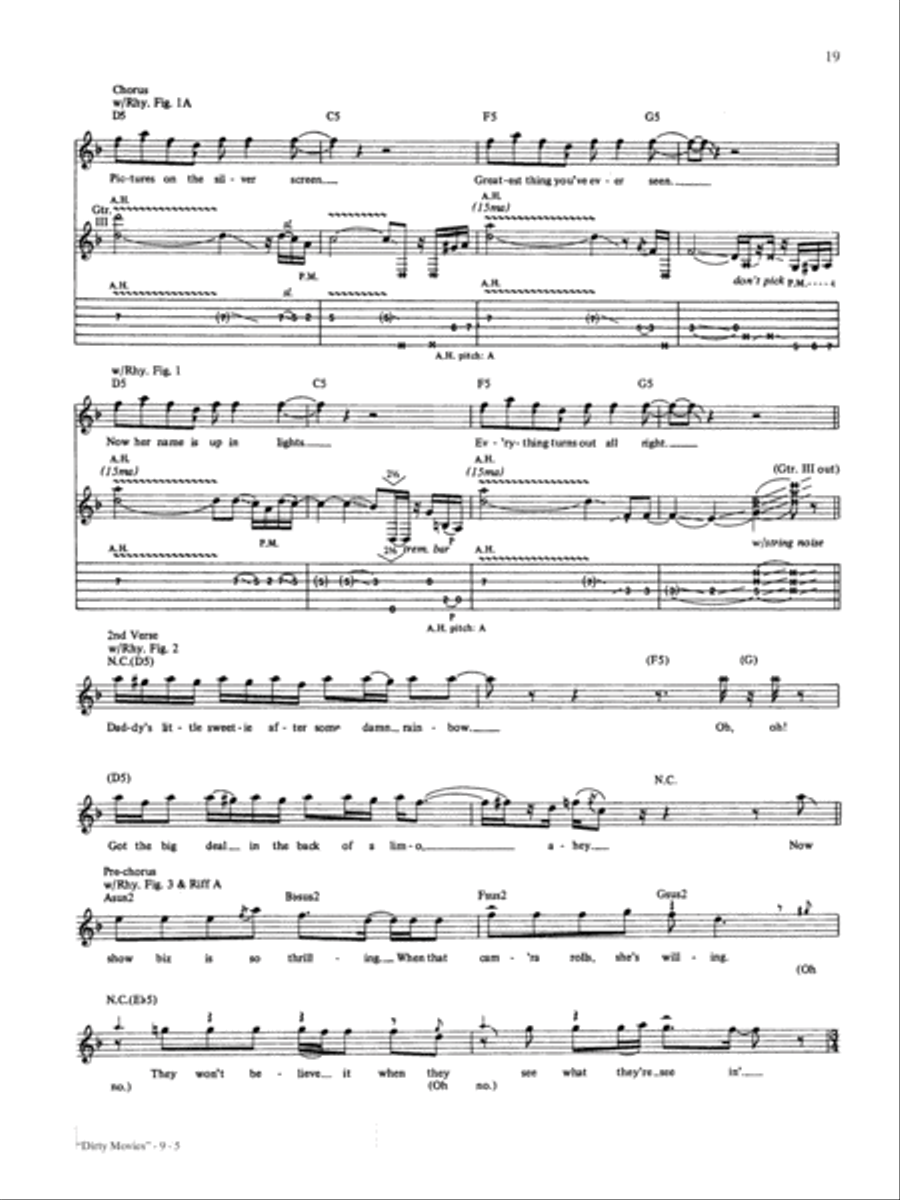 Dirty Movies Dirty Movies Guitar Tablature scores gallery preview page 5