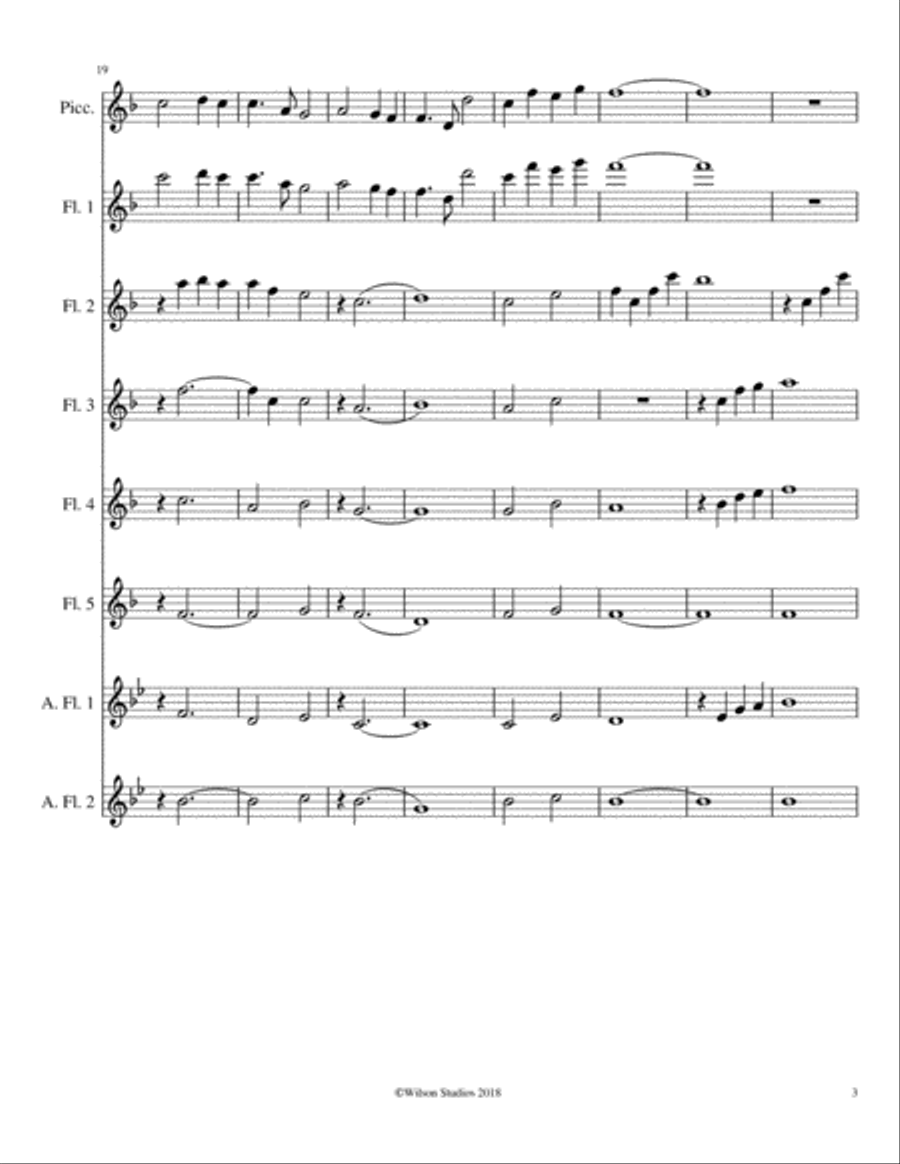Nearer, My God to Thee Woodwind Quintet scores gallery preview page 3