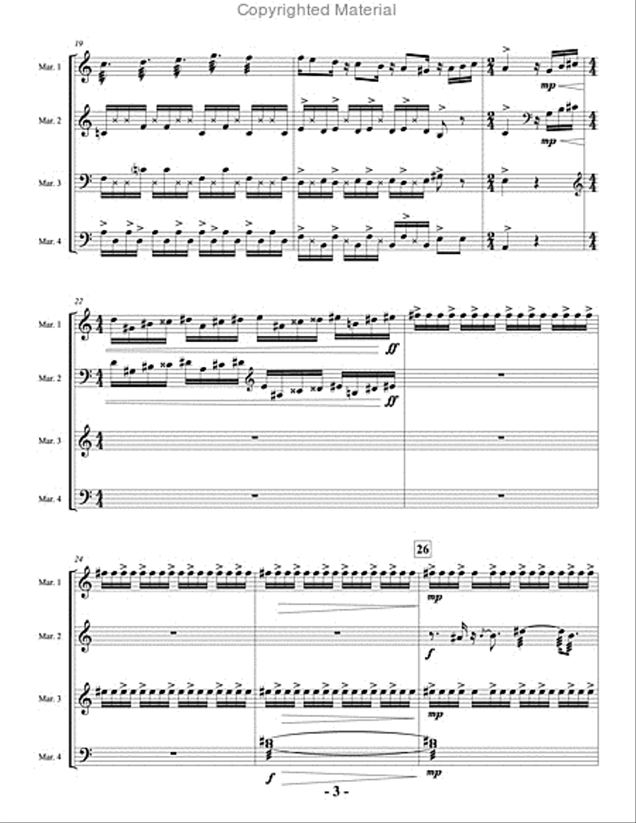 Spanesque Oscillations Spanesque Oscillations Percussion Ensemble scores gallery preview page 4