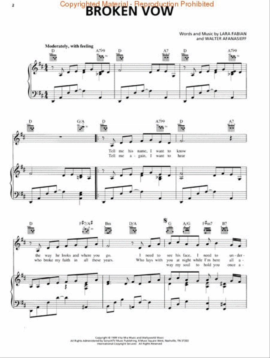 Broken Vow Voice scores gallery preview page 2