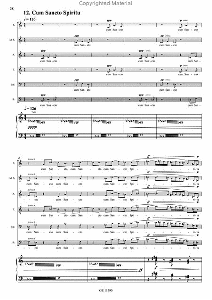 Missa Brevis 4-Part scores gallery preview page 10