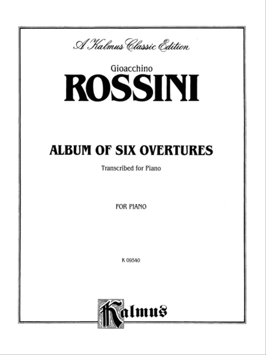 Album of Six Overtures Piano Solo scores gallery preview page 2