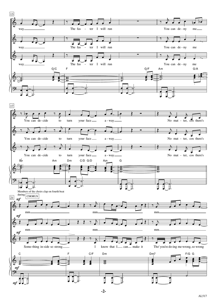 (something Inside) So Strong Women's Choir scores gallery preview page 2