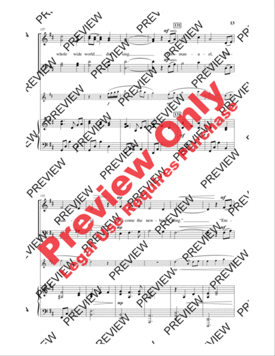 Celtic Christmas Lullaby 4-Part scores gallery preview page 13