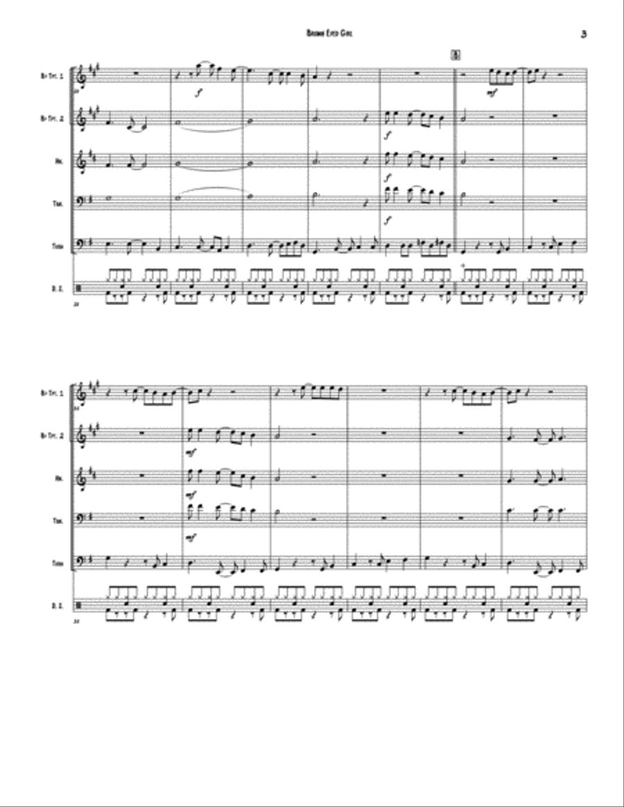 Brown Eyed Girl Brown Eyed Girl Brass Ensemble scores gallery preview page 3