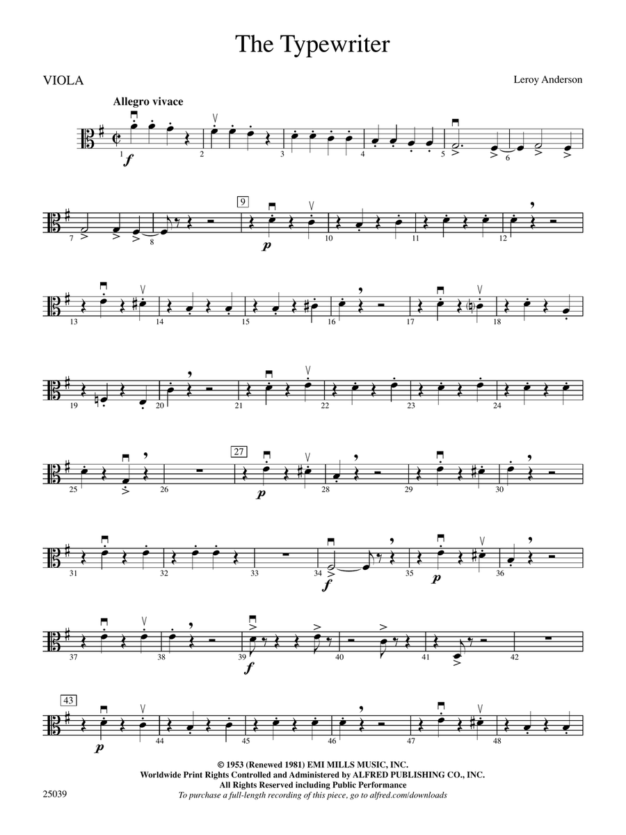 The Typewriter: Viola