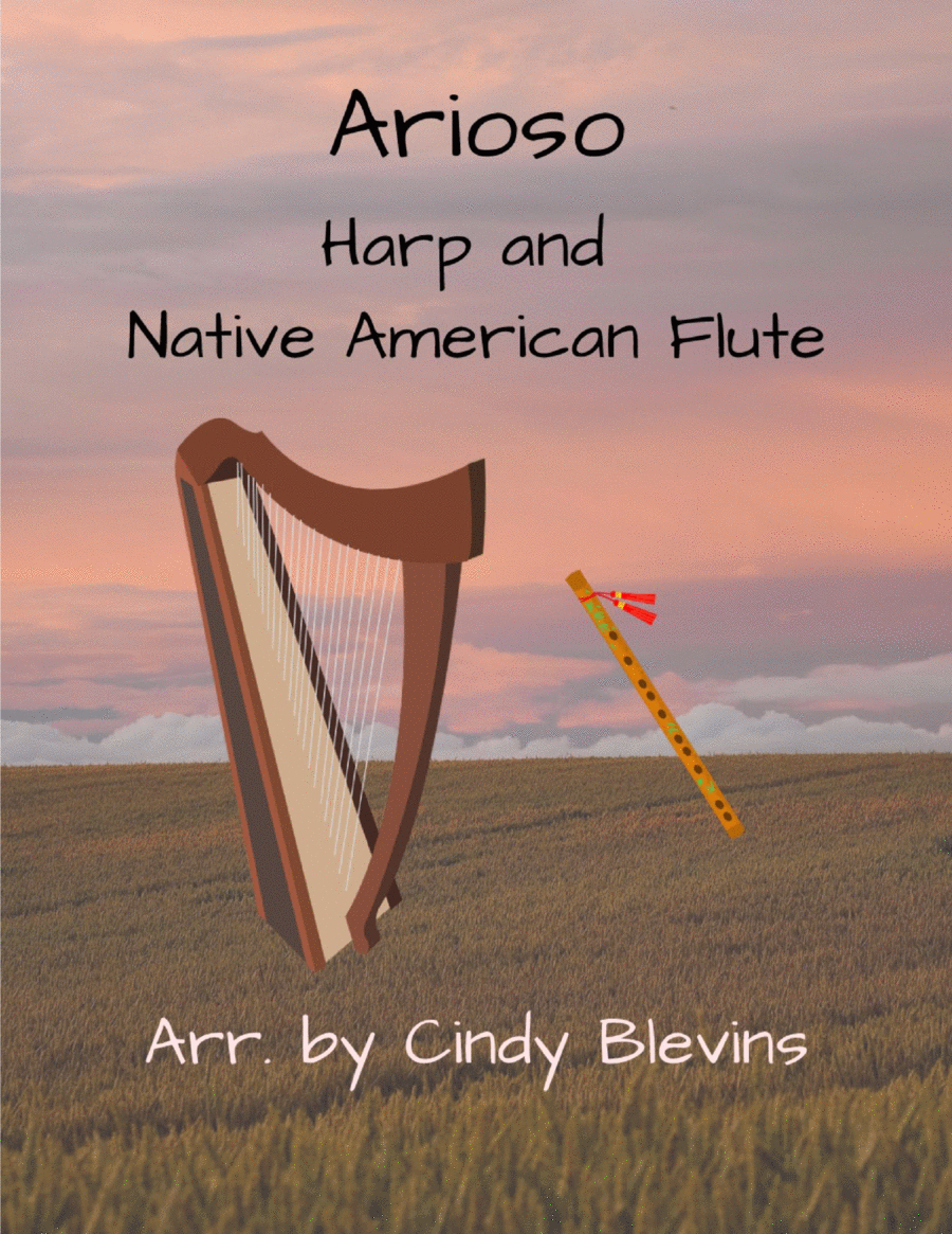 Arioso, for Harp and Native American Flute Flute scores gallery preview page 1