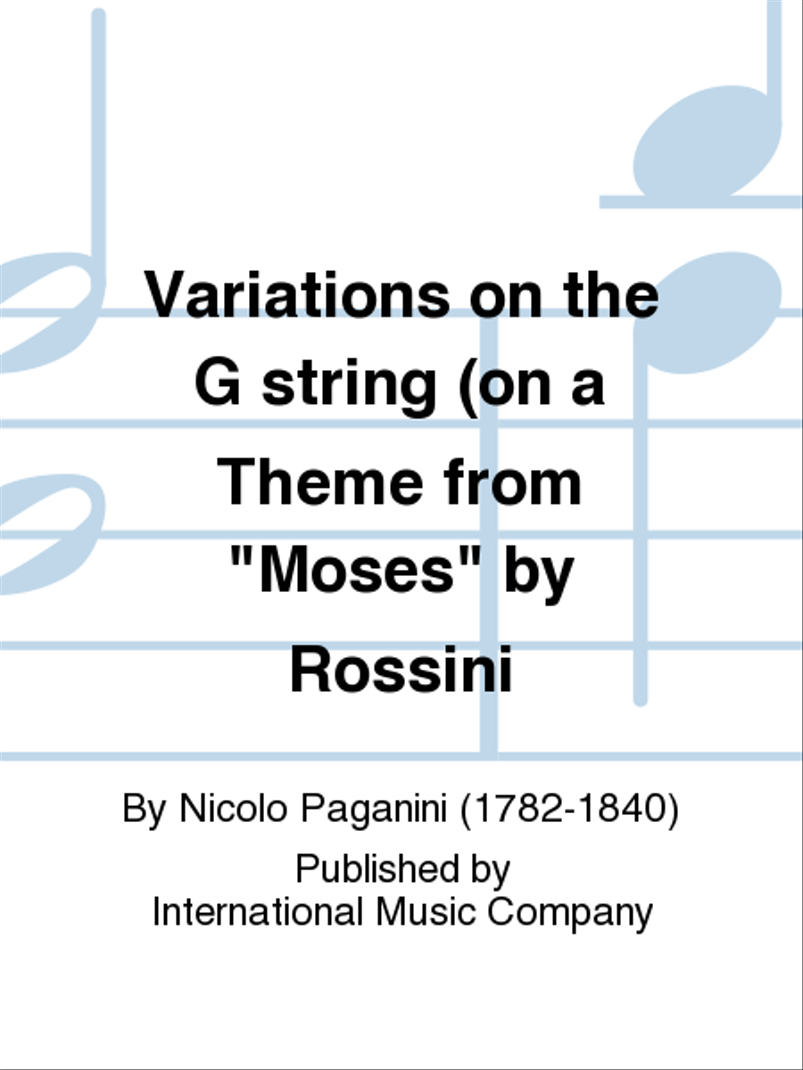 Variations On The G String (On A Theme From Moses By Rossini Violin Solo scores gallery preview page 1