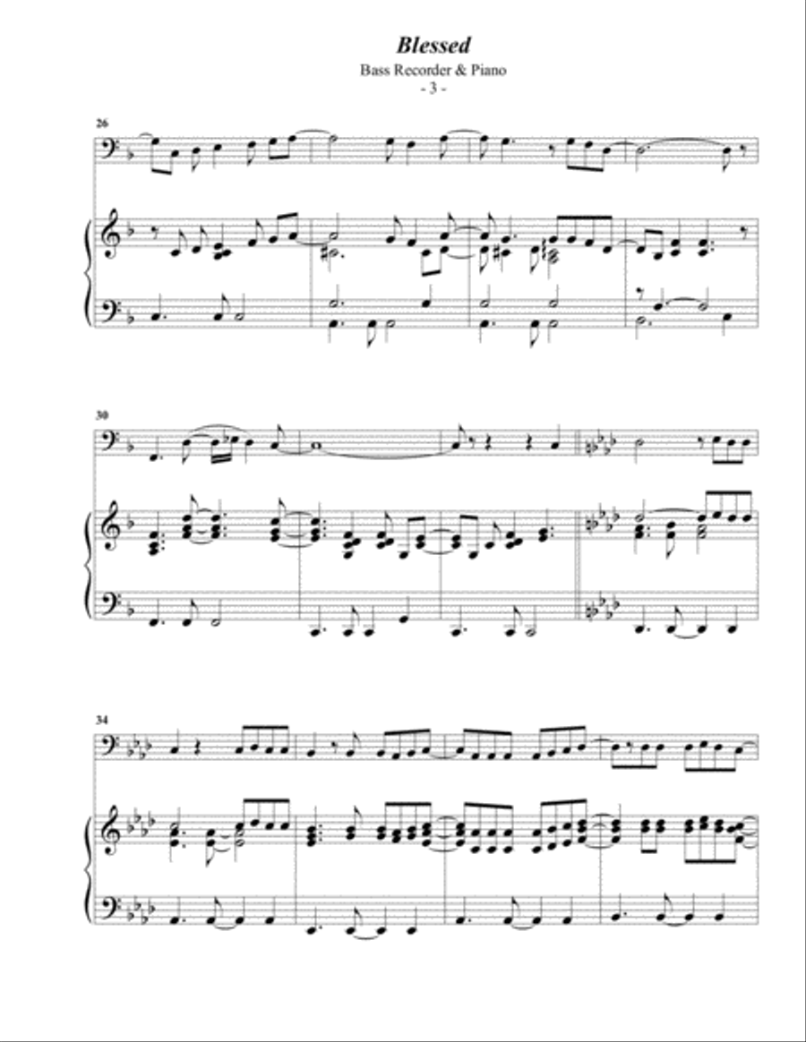 Blessed Bass Recorder scores gallery preview page 3