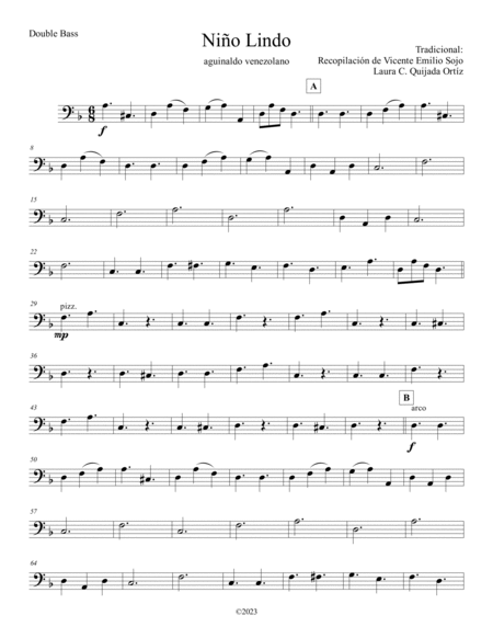 Niño Lindo. AGUINALDO VENEZOLANO. String orchestra, easy-intermediate. SCORE & PARTS. image number null