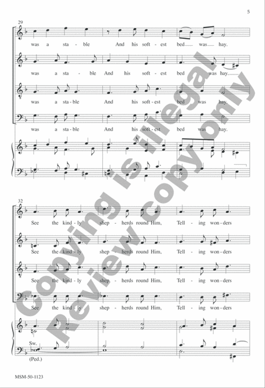 Cradle Song 4-Part scores gallery preview page 5