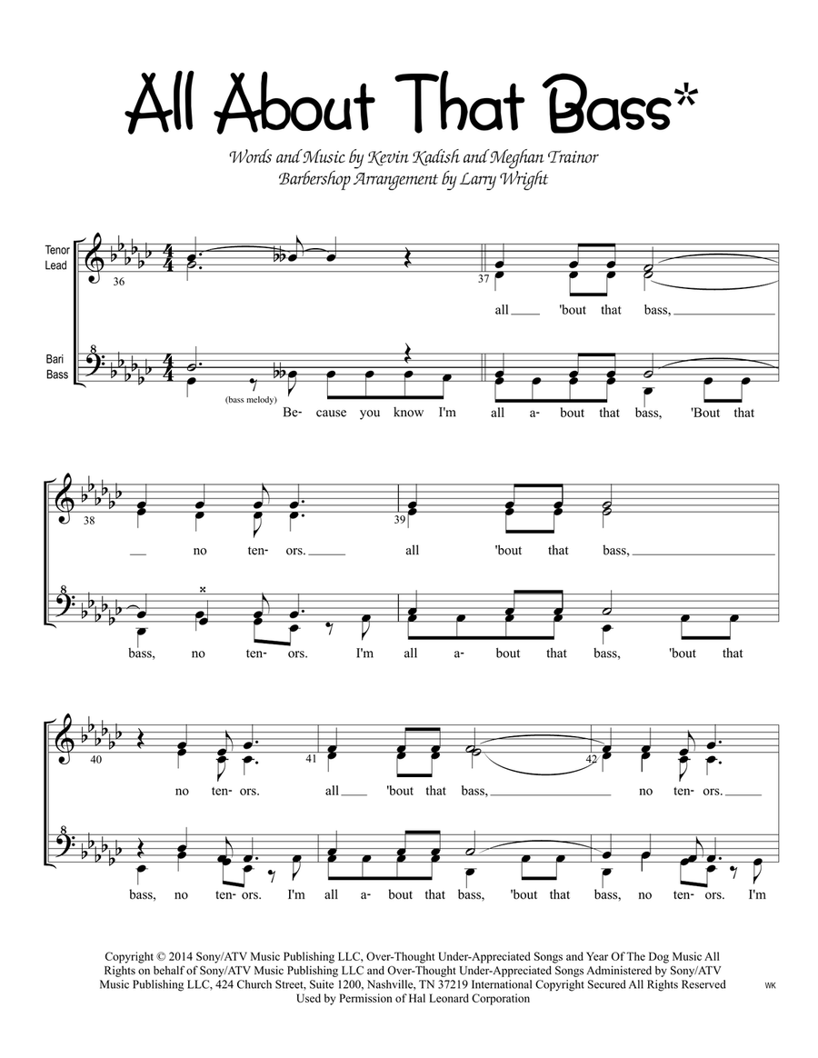All About That Bass All About That Bass SSAA scores gallery preview page 1