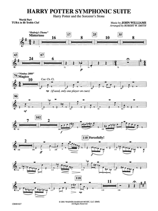 Harry Potter Symphonic Suite: (wp) B-flat Tuba T.C.