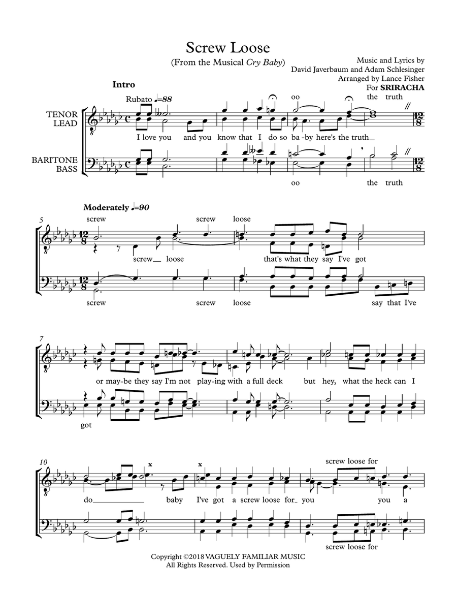 Screw Loose Screw Loose Choir scores gallery preview page 1