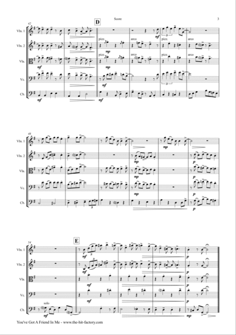 You've Got A Friend In Me String Orchestra scores gallery preview page 3
