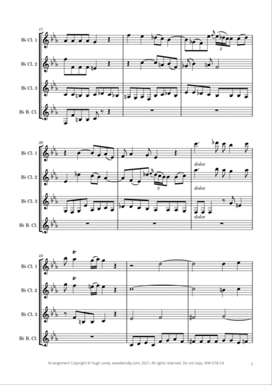 Stabat Mater Dolorosa - Pergolesi - Clarinet Quartet Clarinet Quartet scores gallery preview page 5