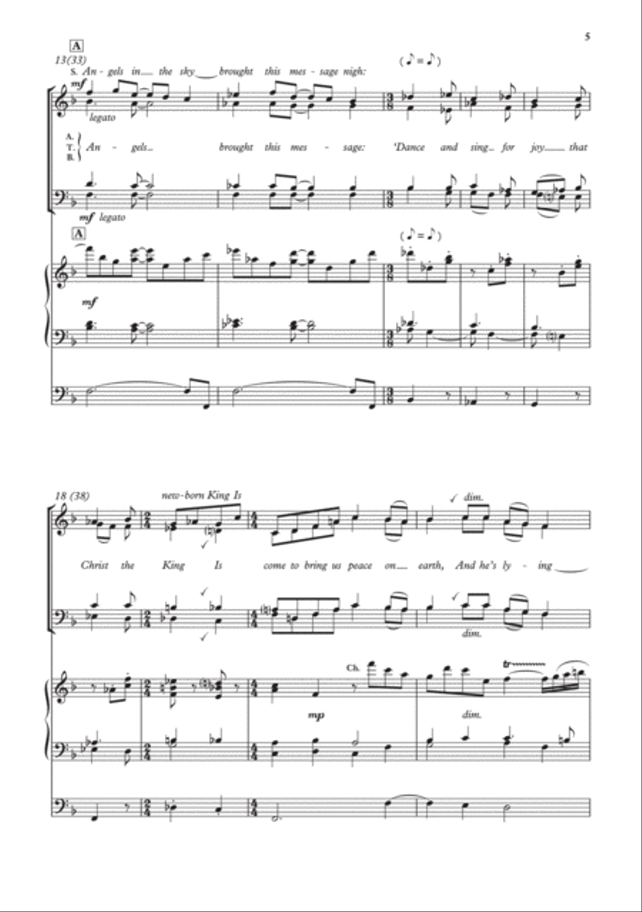 Shepherd's Pipe Carol 4-Part scores gallery preview page 4