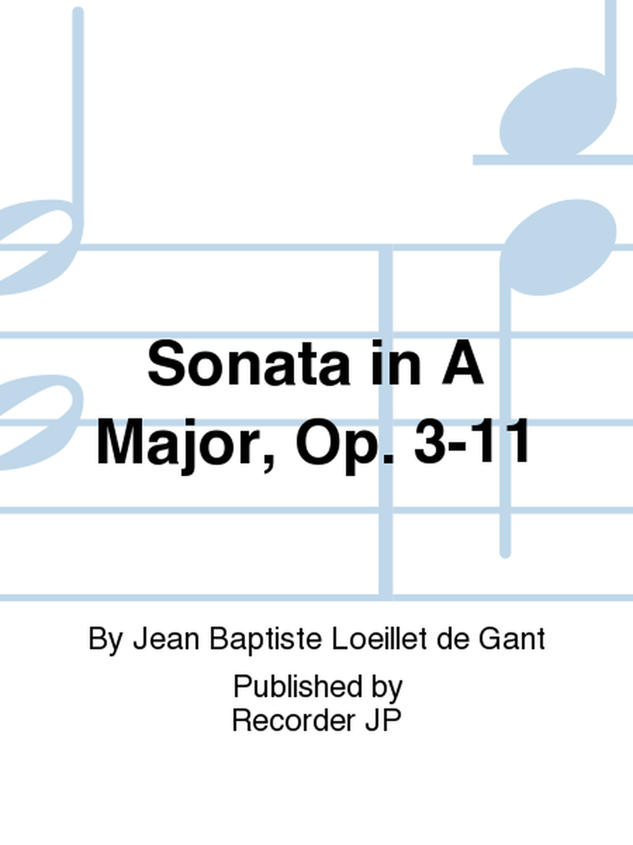 Sonata in A Major, Op. 3-11