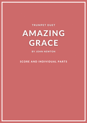 Book cover for Amazing Grace trumpet duet
