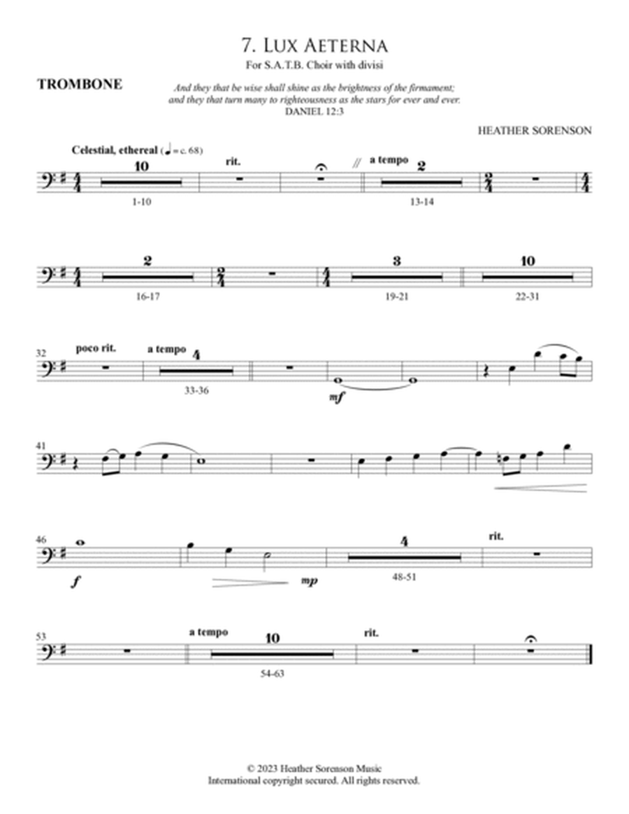 Requiem (Chamber Orchestra) - Trombone