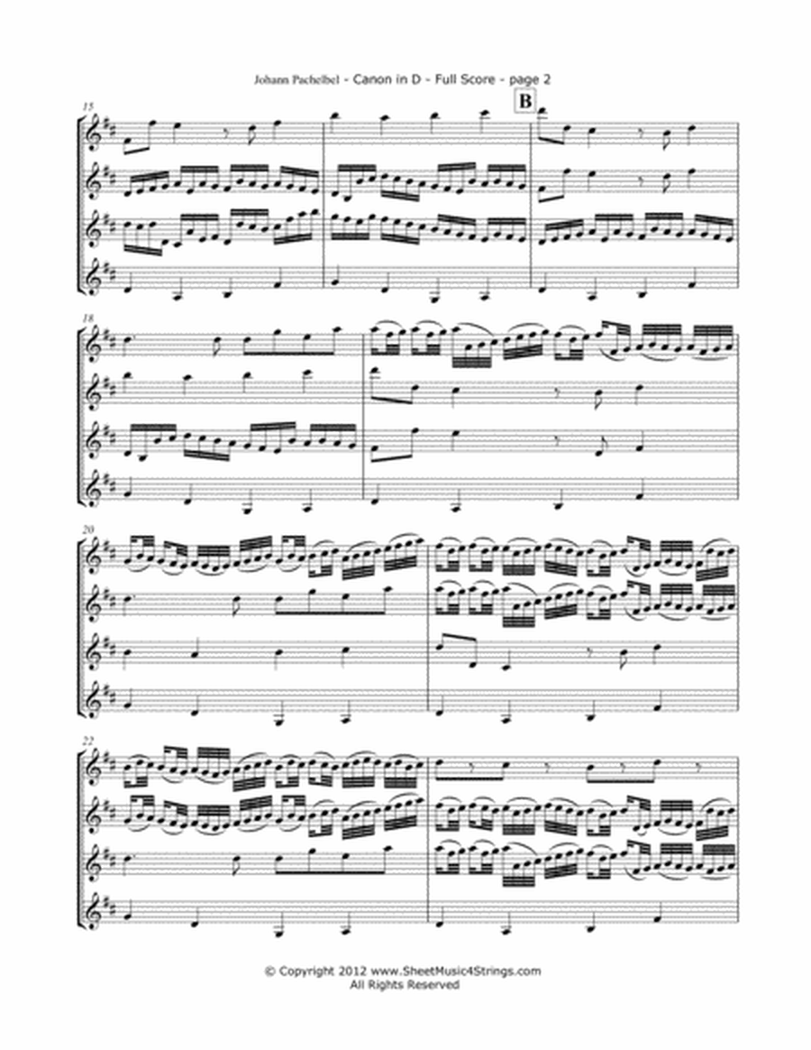 Pachelbel - Canon in D for Four Violins image number null
