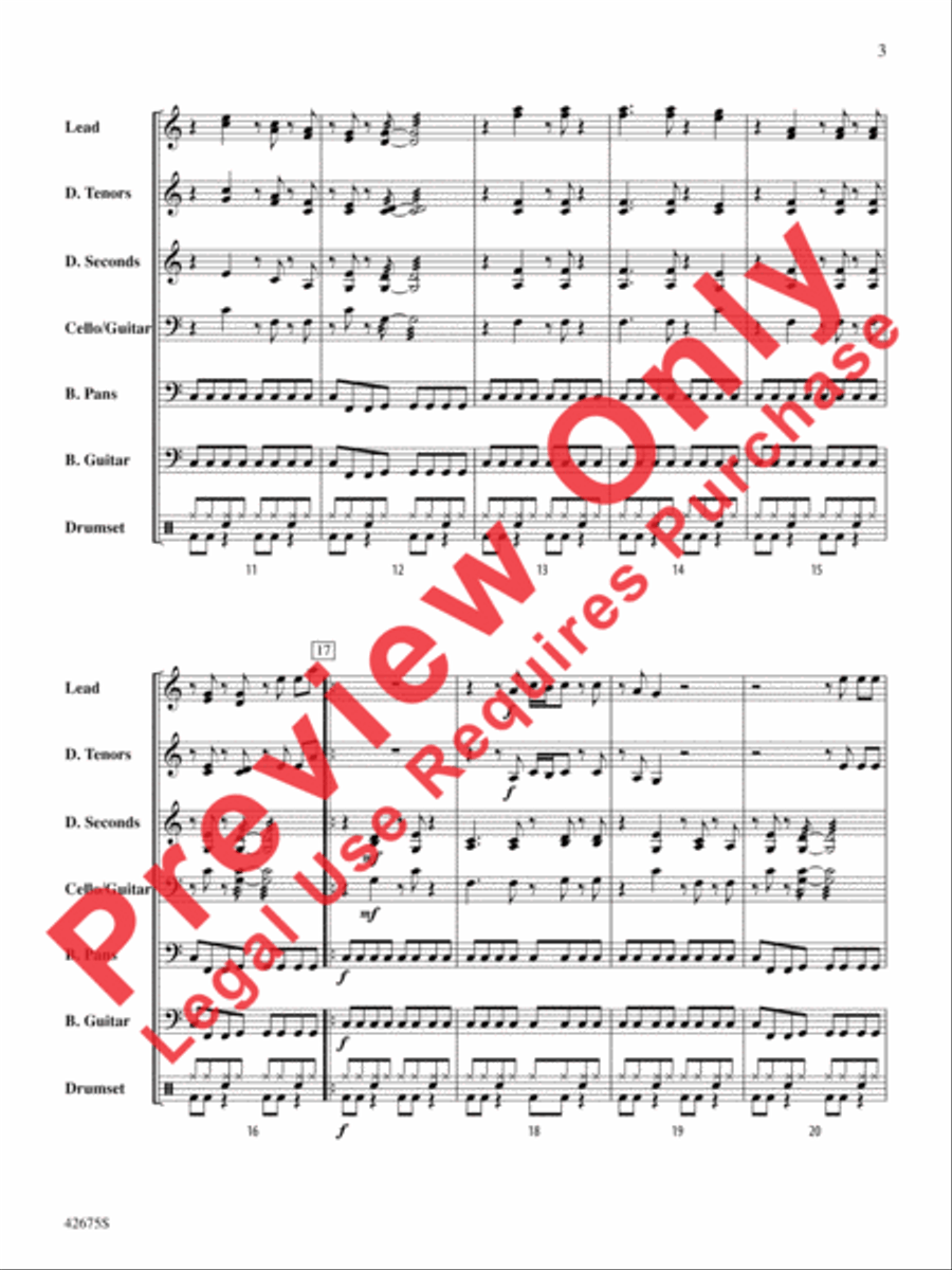 Jump Jump Steel Drum Band scores gallery preview page 4