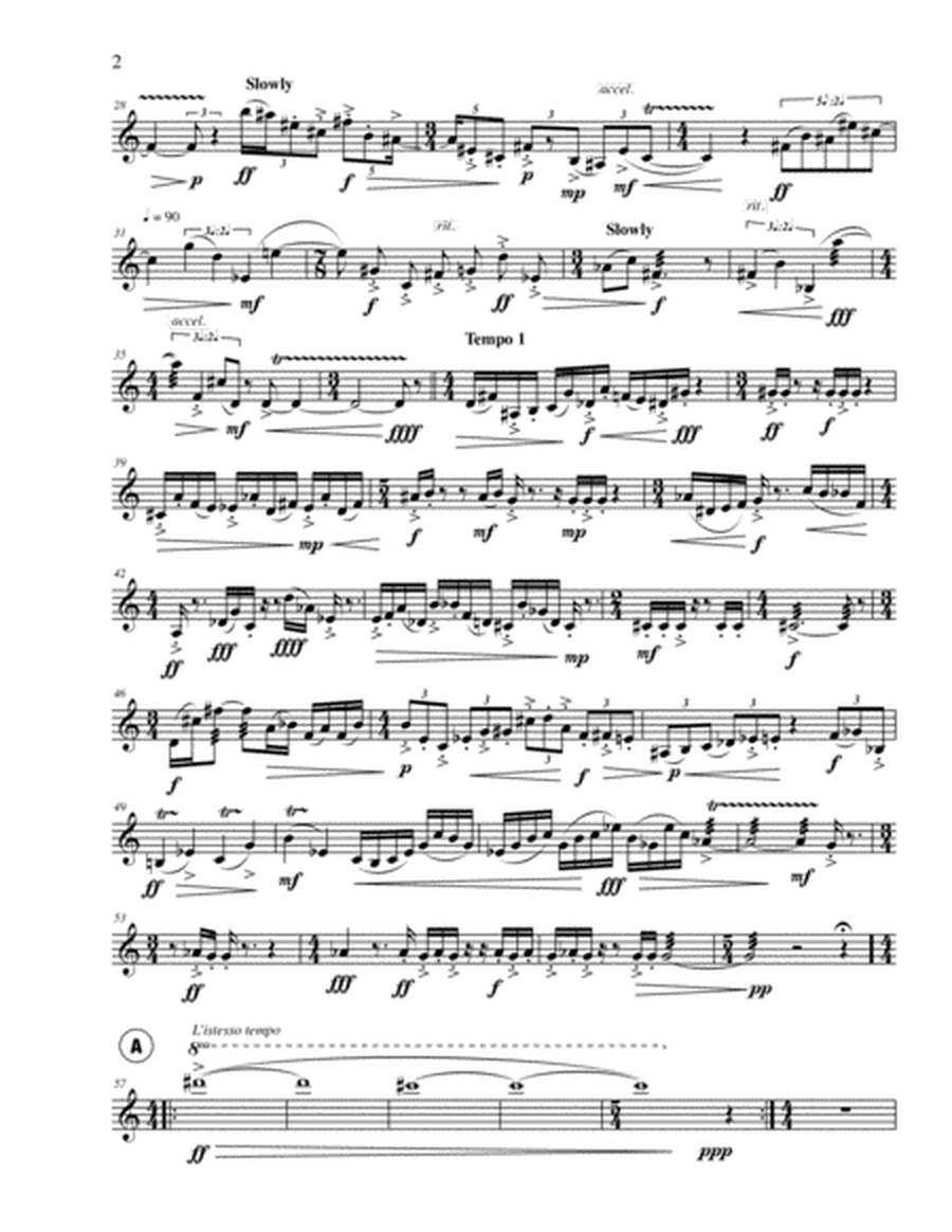 Composition for Solo Tenor Saxophone