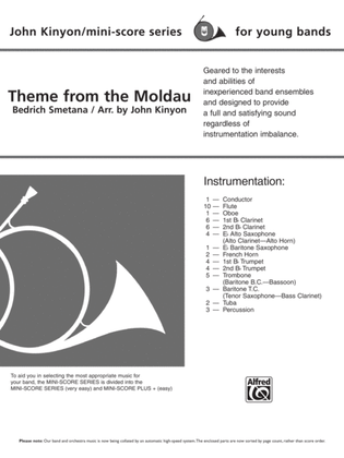 Book cover for Theme from "The Moldau": Score