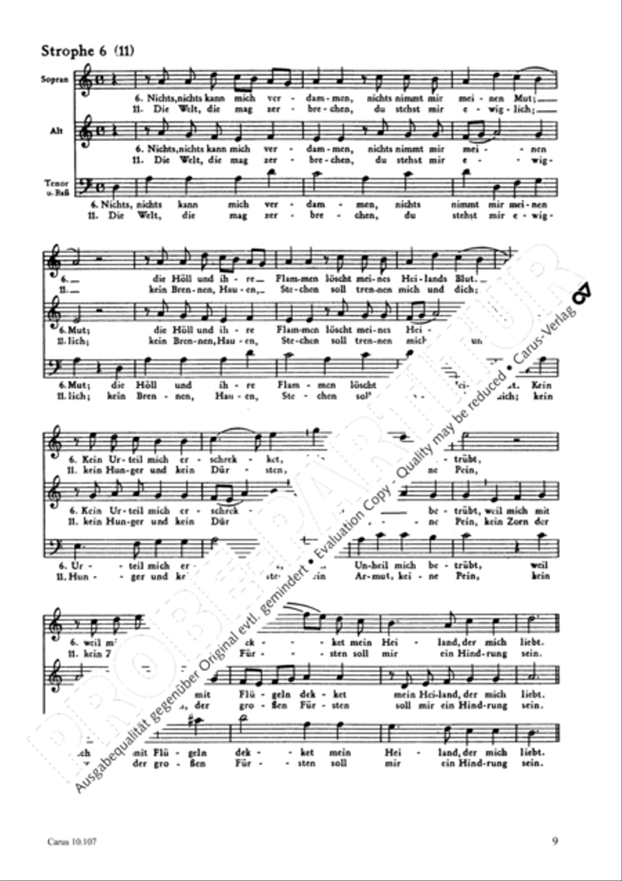 Ist Gott fur mich 4-Part scores gallery preview page 10