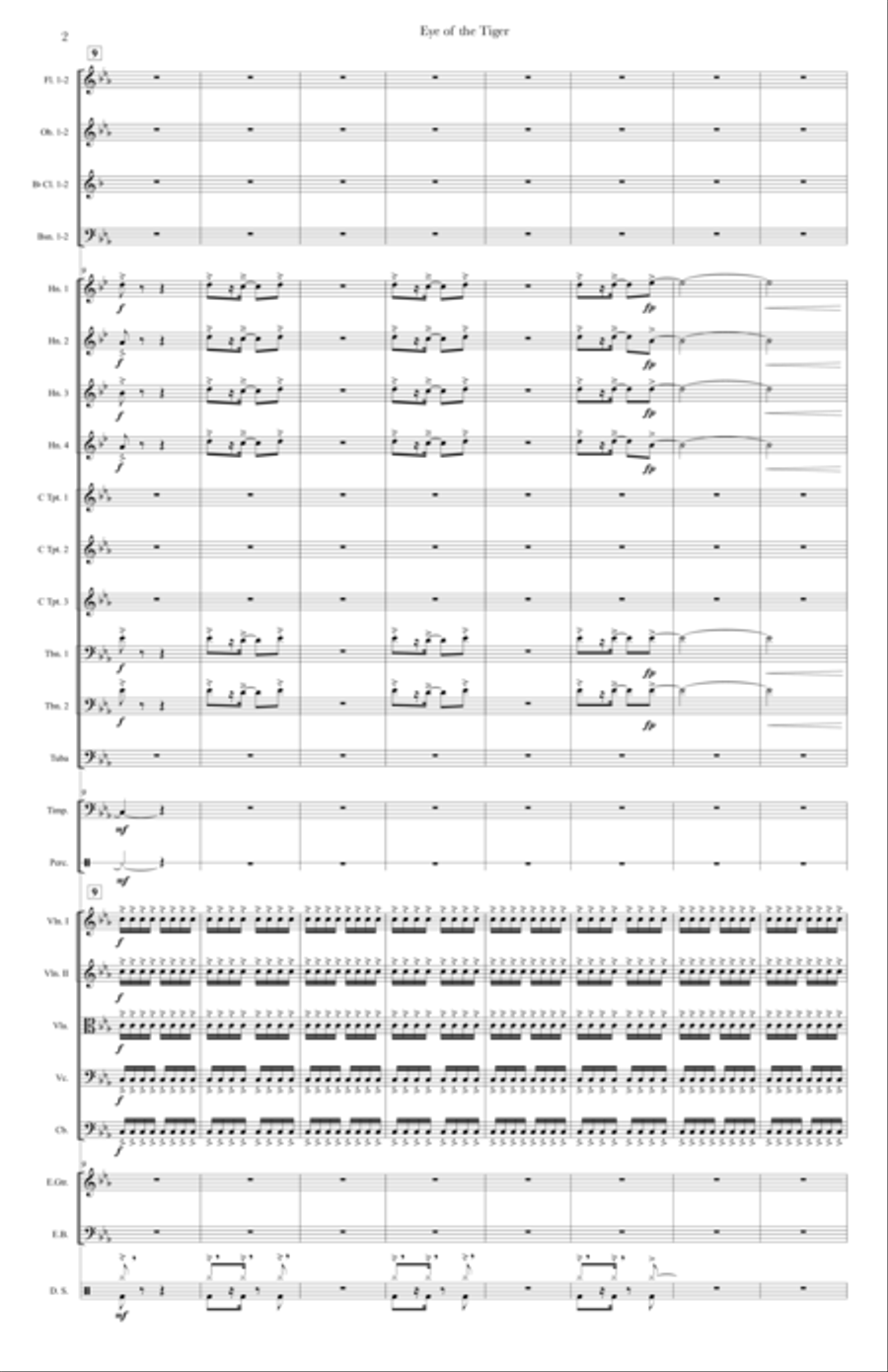 Eye Of The Tiger Full Orchestra scores gallery preview page 4