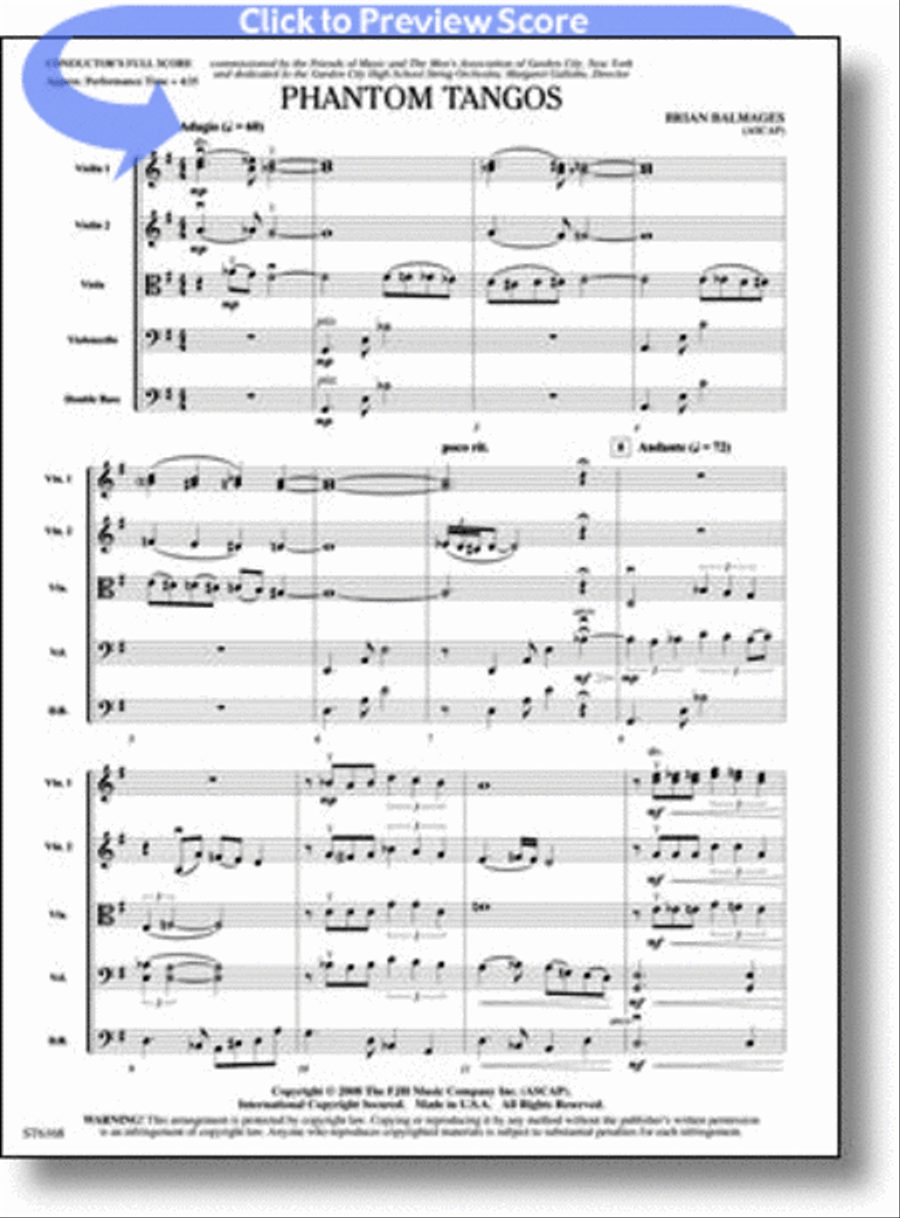 Phantom Tangos String Orchestra scores gallery preview page 1