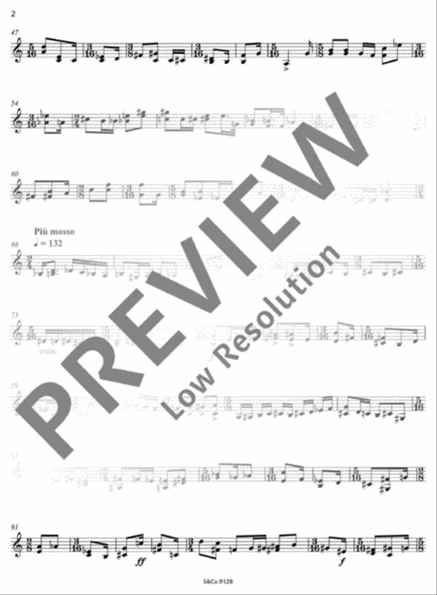 Triorchic Blues Violin Solo scores gallery preview page 4