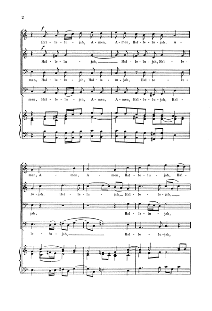 Judas Maccabaeus: Hallelujah, Amen TTBB scores gallery preview page 2
