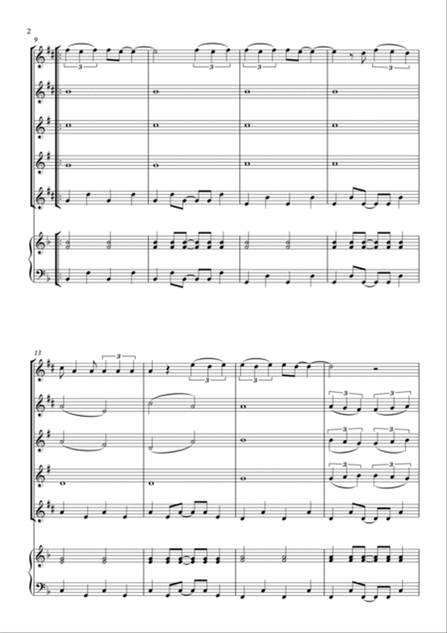 As It Was Saxophone Quintet scores gallery preview page 2
