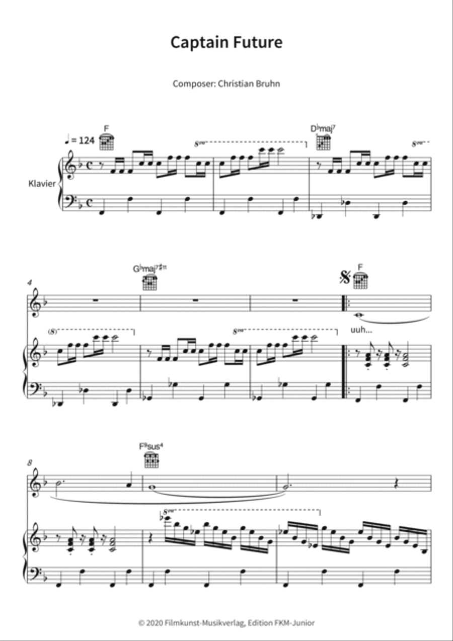 Captain Future Piano, Vocal, Guitar scores gallery preview page 3