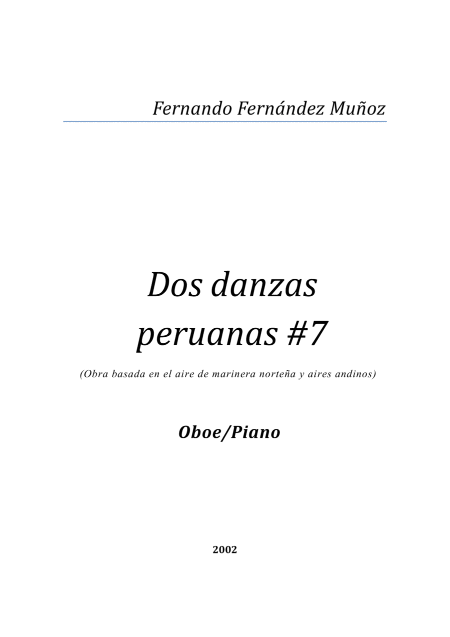 Dos Danzas Peruanas Piano scores gallery preview page 1