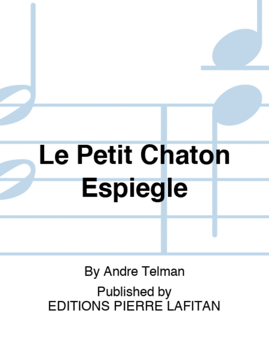 Le Petit Chaton Espiegle Flute Solo scores gallery preview page 1