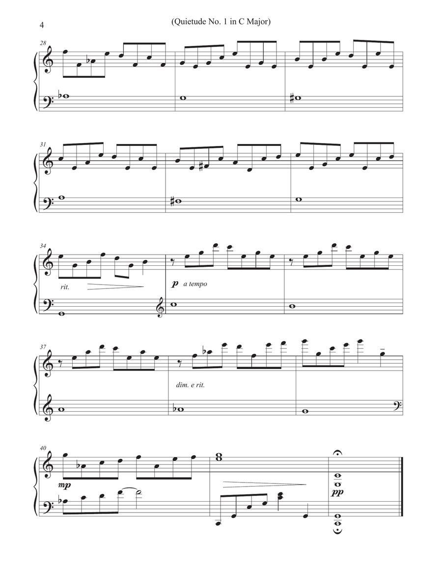Quietudes for Piano Piano Method scores gallery preview page 4