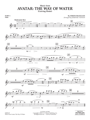 Book cover for Music from Avatar: The Way Of Water (Leaving Home) (arr. Vinson) - Part 1 - Flute