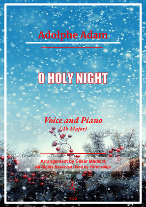 Book cover for O Holy Night - Voice and Piano - Ab Major (Full Score and Parts)