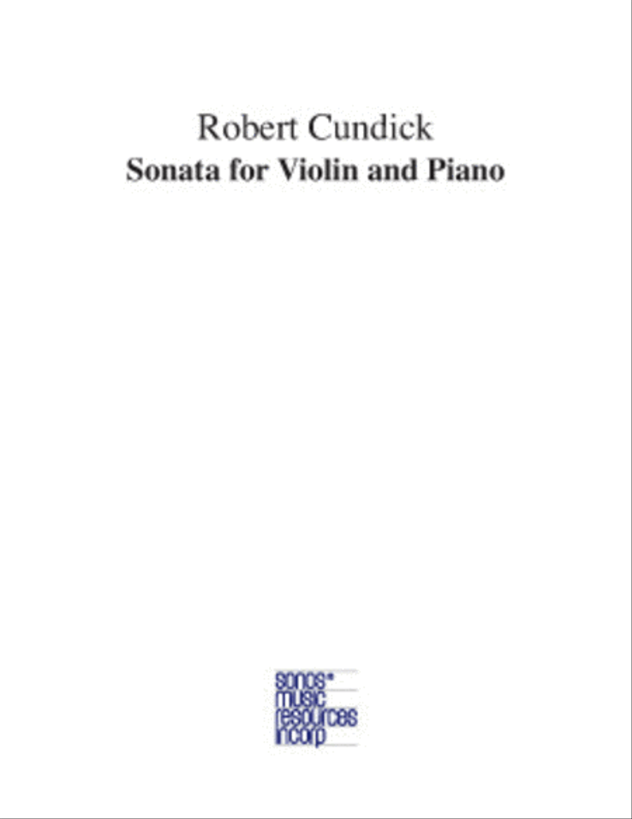 Sonata for Violin and Piano - Cundick Choir scores gallery preview page 1