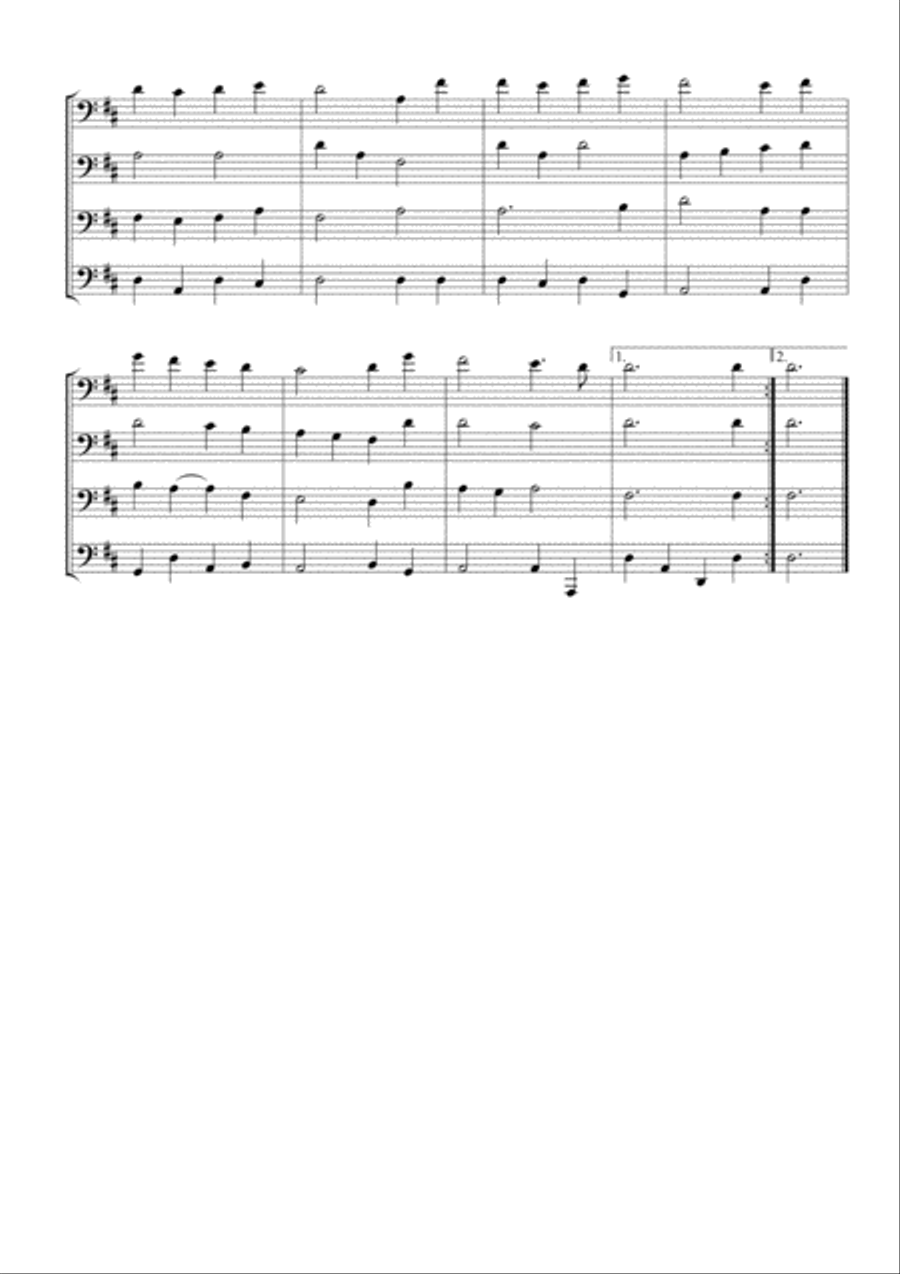 19 traditional German songs for Trombone Quartet Brass Quartet scores gallery preview page 3