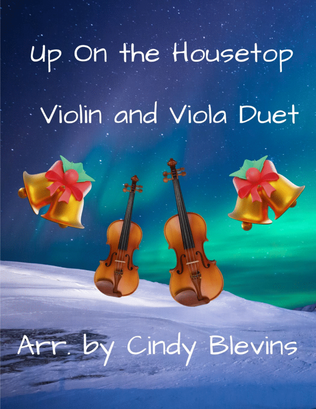 Book cover for Up On the Housetop, for Violin and Viola Duet