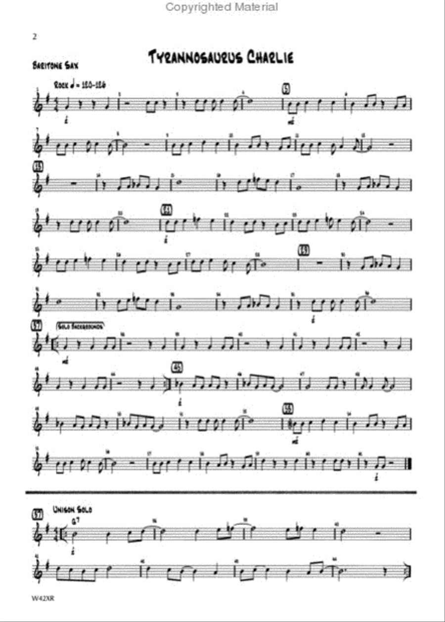 Soe First Jazz Performance-Eb Baritone Sax/Alto Clarinet Concert Band scores gallery preview page 2