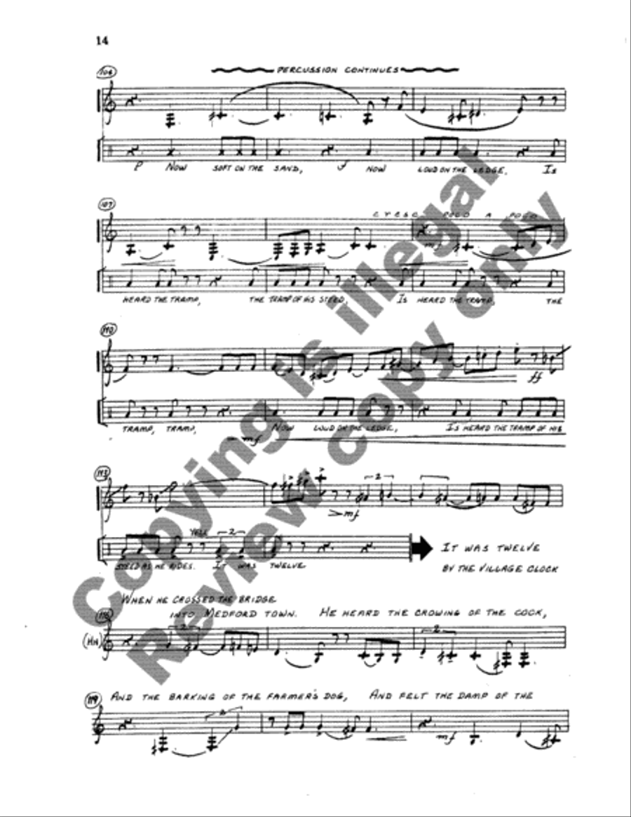 Paul Revere's Ride 4-Part scores gallery preview page 39