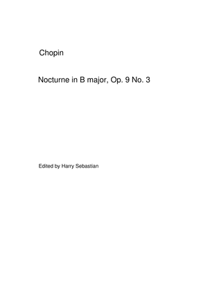 Book cover for Chopin- Nocturne in B major, Op. 9 No. 3
