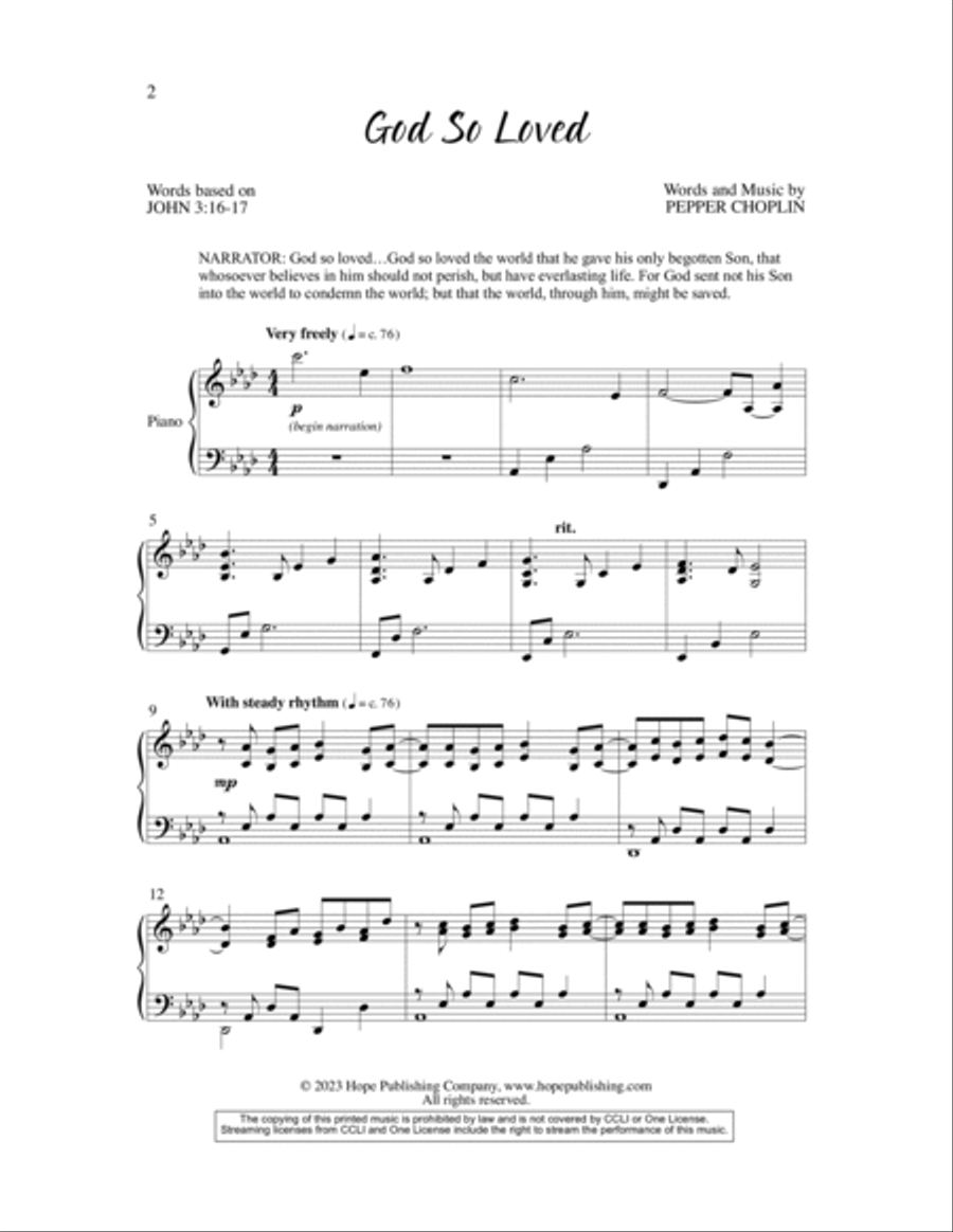 God So Loved Choir scores gallery preview page 8