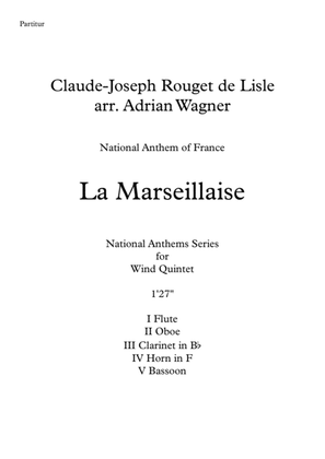 Book cover for La Marseillaise (National Anthem of France) Wind Quintet arr. Adrian Wagner