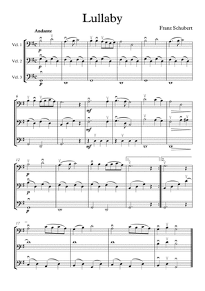 Schubert's Lullaby for cello trio