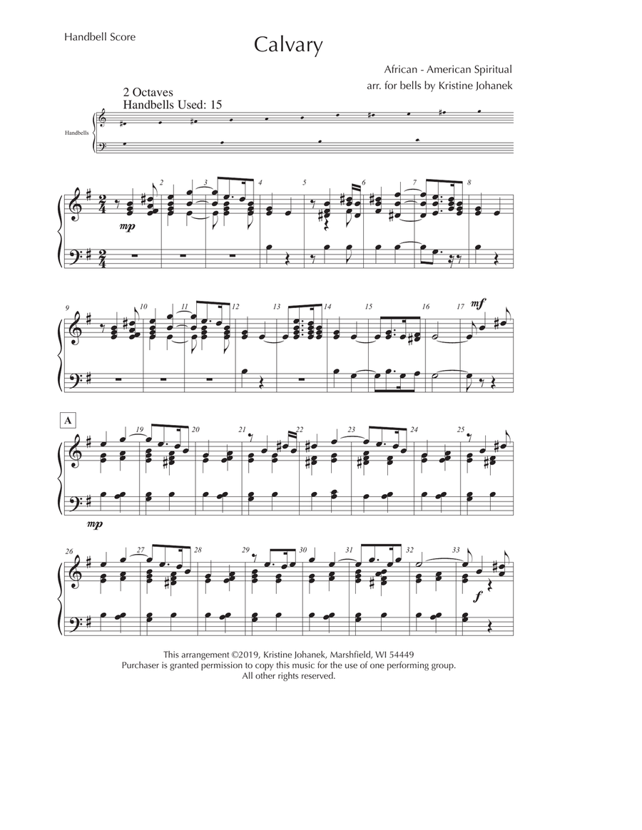 Calvary (2 octave, Reproducible) 2-Octaves scores gallery preview page 2